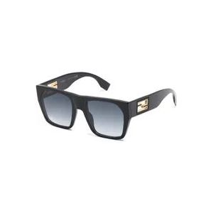 Fendi Zwarte zonnebril met originele accessoires , Black , Dames , Maat: 54 MM