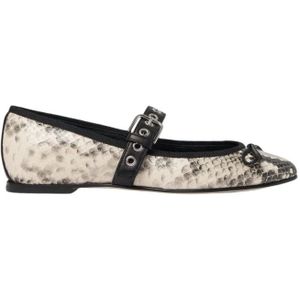 Scarosso, Dames, Schoenen, Grijs, Maat: 38 1/2 EU Leer,