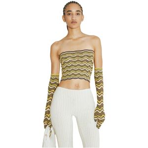 Isa Boulder, Dames, Tops, Geel, Maat: L Acryl,