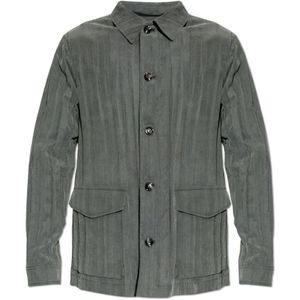 Giorgio Armani, Heren, Jassen, Grijs, Maat: M Polyamide,