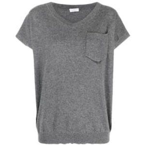 Brunello Cucinelli, Dames, Tops, Grijs, Maat: M