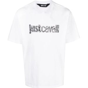 Just Cavalli, Heren, Tops, Wit, Maat: L