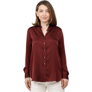 Caliban, Dames, Blouses & Shirts, Rood, Maat: XL Zijde,