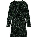 Fabienne Chapot - Jurk - Aqua - Bloemenprint - Korte Mouwen - Aansluitende Pasvorm