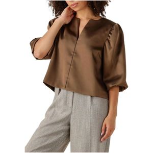 Second Female - Perlla Blouse - Bruin - Dames - Wol