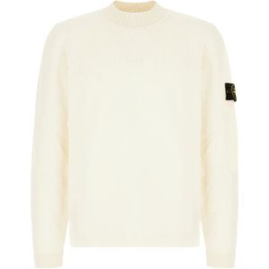 Stone Island, Heren, Truien, Beige, Maat: L Wol,