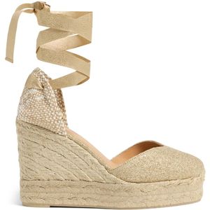 Castañer - De Chiara - Espadrilles - Geel - Katoen - Strik Sluiting