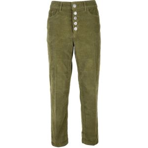Dondup, Dames, Broeken, Groen, Maat: W28 Katoen,