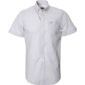 Lacoste, Heren, Overhemden, Grijs, Maat: S Katoen,