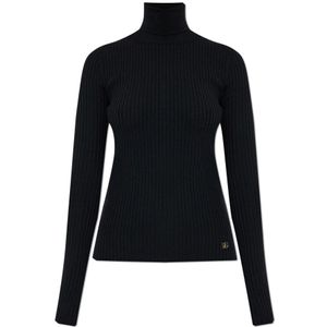 Dolce & Gabbana, Dames, Truien, Zwart, Maat: 2XS Wol,