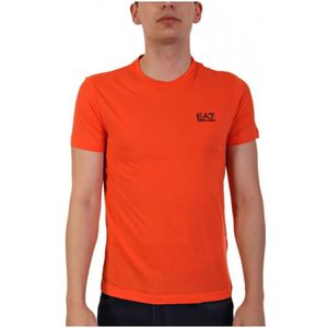 Emporio Armani Ea7, Heren, Tops, Oranje, Maat: L Katoen,