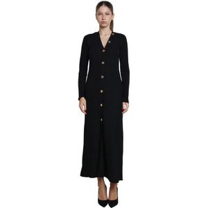 Twinset, Dames, Jurken, Zwart, Maat: M Wol,