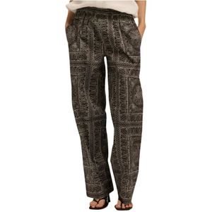 Lebrand, Dames, Broeken, Veelkleurig, Maat: S Linnen,