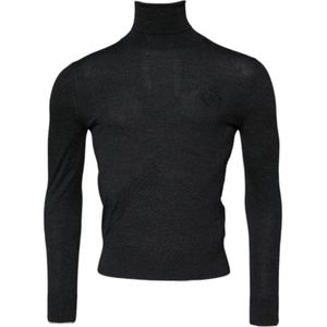 Dolce & Gabbana, Heren, Truien, Zwart, Maat: XL Wol,