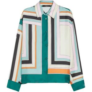 Weekend Max Mara, Dames, Blouses & Shirts, Veelkleurig, Maat: L Zijde,