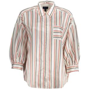 Gant, Dames, Blouses & Shirts, Wit, Maat: 3XS