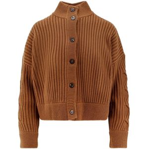 Max Mara, Dames, Truien, Bruin, Maat: L Wol,