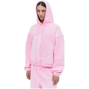 Erl, Heren, Sweatshirts & Hoodies, Roze, Maat: L Fleece,