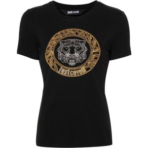 Just Cavalli, Dames, Tops, Zwart, Maat: S