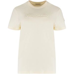 Moncler, Dames, Tops, Beige, Maat: XS Katoen,