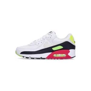 Nike Air Max 90 Sneakers - Wit/Zwart/Volt/Rush Pink , Multicolor , Heren , Maat: 45 EU
