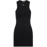 Off White - Elegante Roei Jurk - Zwart - Dames