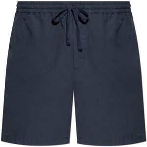 Woolrich - Navy Blue Korte Broek - Katoen - Elastische Tailleband