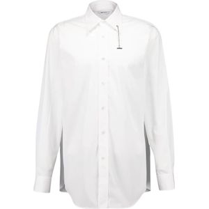 Alexander McQueen, Heren, Overhemden, Wit, Maat: M Katoen,