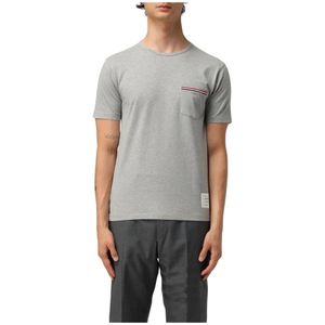 Thom Browne, Heren, Tops, Grijs, Maat: M Katoen,