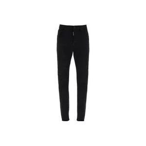 Dsquared2 Zwarte Bull Wash 642 Fit Jeans , Black , Heren , Maat: XL