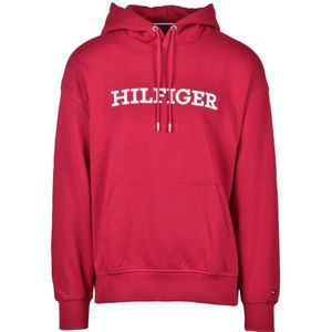Tommy Hilfiger, Heren, Sweatshirts & Hoodies, Rood, Maat: S Katoen,