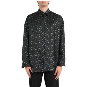 Costumein, Heren, Overhemden, Zwart, Maat: 2XL Zijde,