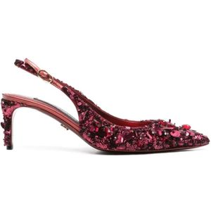 Dolce & Gabbana, Dames, Schoenen, Rood, Maat: 39 EU Leer,
