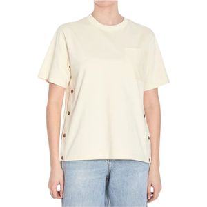 Moncler, Dames, Tops, Beige, Maat: M Katoen,