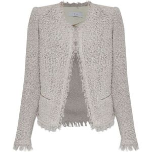 Iro, Dames, Truien, Grijs, Maat: S Leer,