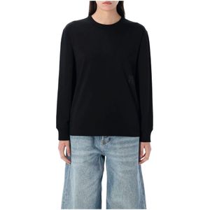 T by Alexander Wang, Dames, Tops, Zwart, Maat: L Katoen,