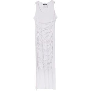 Moschino, Dames, Jurken, Wit, Maat: XS Viscose,