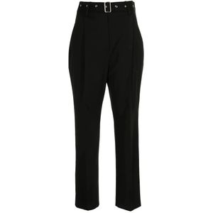 Proenza Schouler, Dames, Broeken, Zwart, Maat: 2XS Katoen,