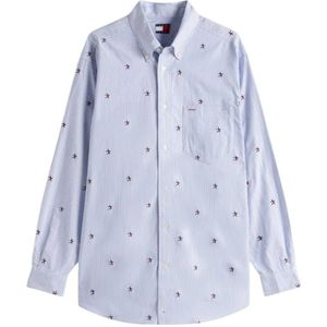 Tommy Jeans, Dames, Blouses & Shirts, Blauw, Maat: S Katoen,