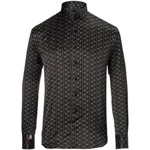Billionaire, Heren, Overhemden, Zwart, Maat: XS Zijde,