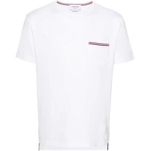 Thom Browne, Heren, Tops, Wit, Maat: L Katoen,