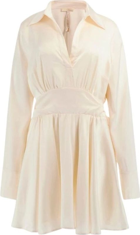 Guess - Concetta - Damesjurk - Mini - Stretch Satijn - V-hals - Lange Mouwen