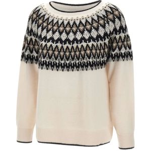 Elena Mirò, Dames, Truien, Veelkleurig, Maat: XS Wol,