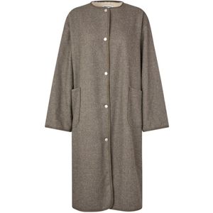 Lollys Laundry, Dames, Mantels, Bruin, Maat: XS Wol,