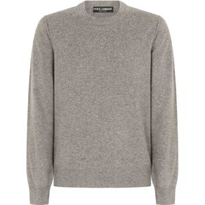 Dolce & Gabbana, Heren, Truien, Grijs, Maat: L Kasjmier,