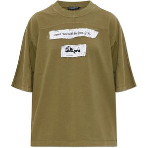 Dolce & Gabbana, Dames, Tops, Groen, Maat: 2XS Katoen,