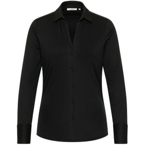 Eterna - Overhemdblouse - Zwart - Fitted - 100% Katoen - Easycare