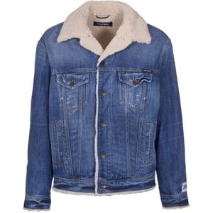 Dolce & Gabbana, Heren, Jassen, Blauw, Maat: L Denim,