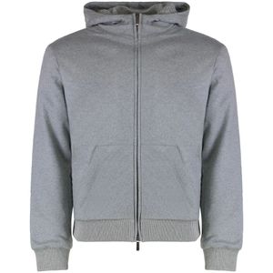 Moorer, Heren, Sweatshirts & Hoodies, Blauw, Maat: M Wol,