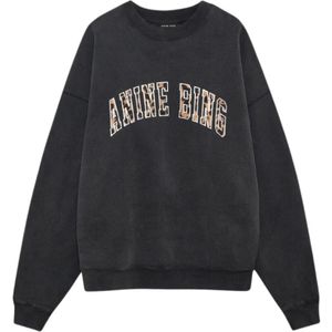 Anine Bing, Dames, Sweatshirts & Hoodies, Zwart, Maat: S Katoen,